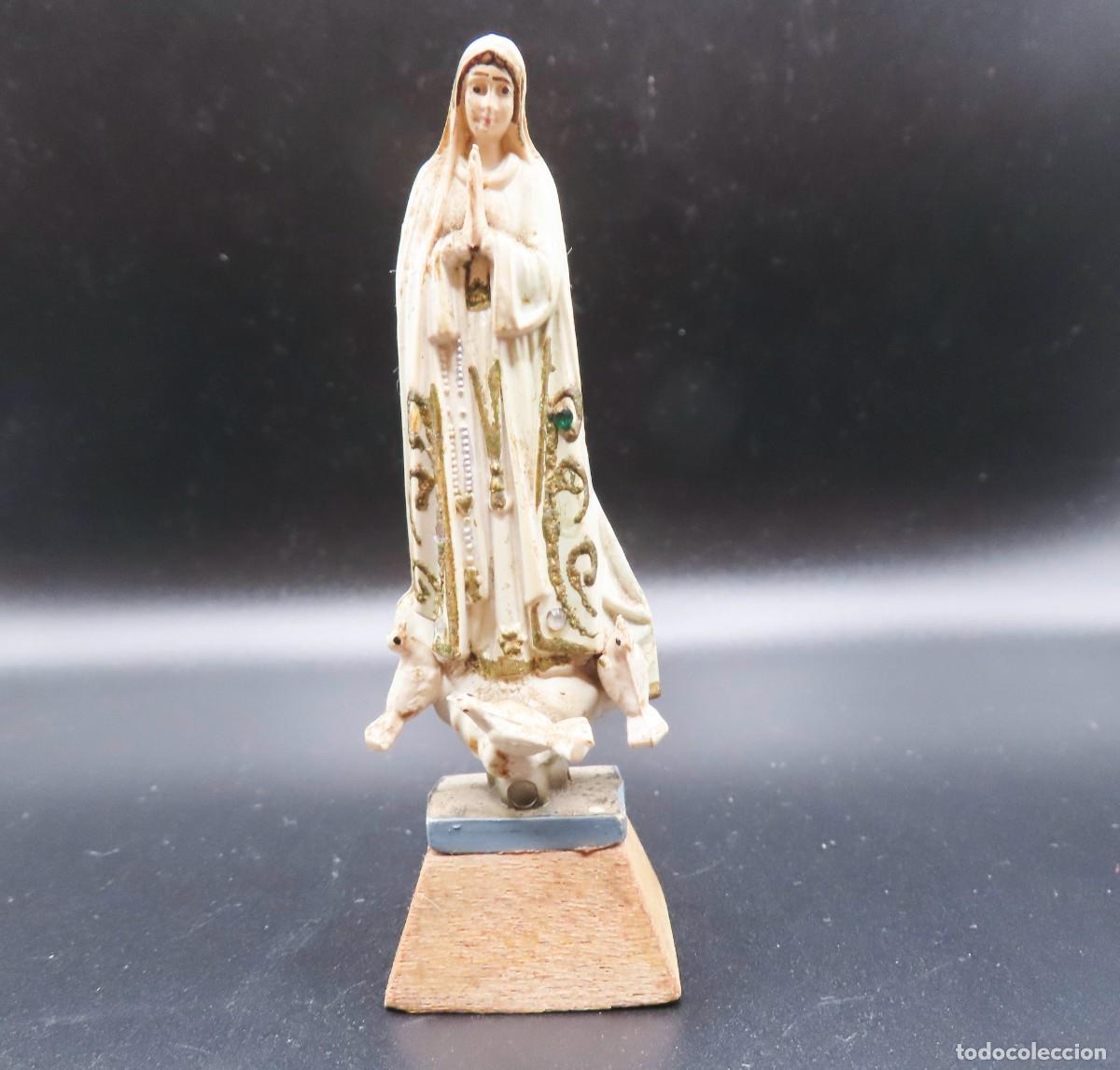 Arte: FIGURA VIRGEN F&Aacute;TIMA MINIATURA 1960s