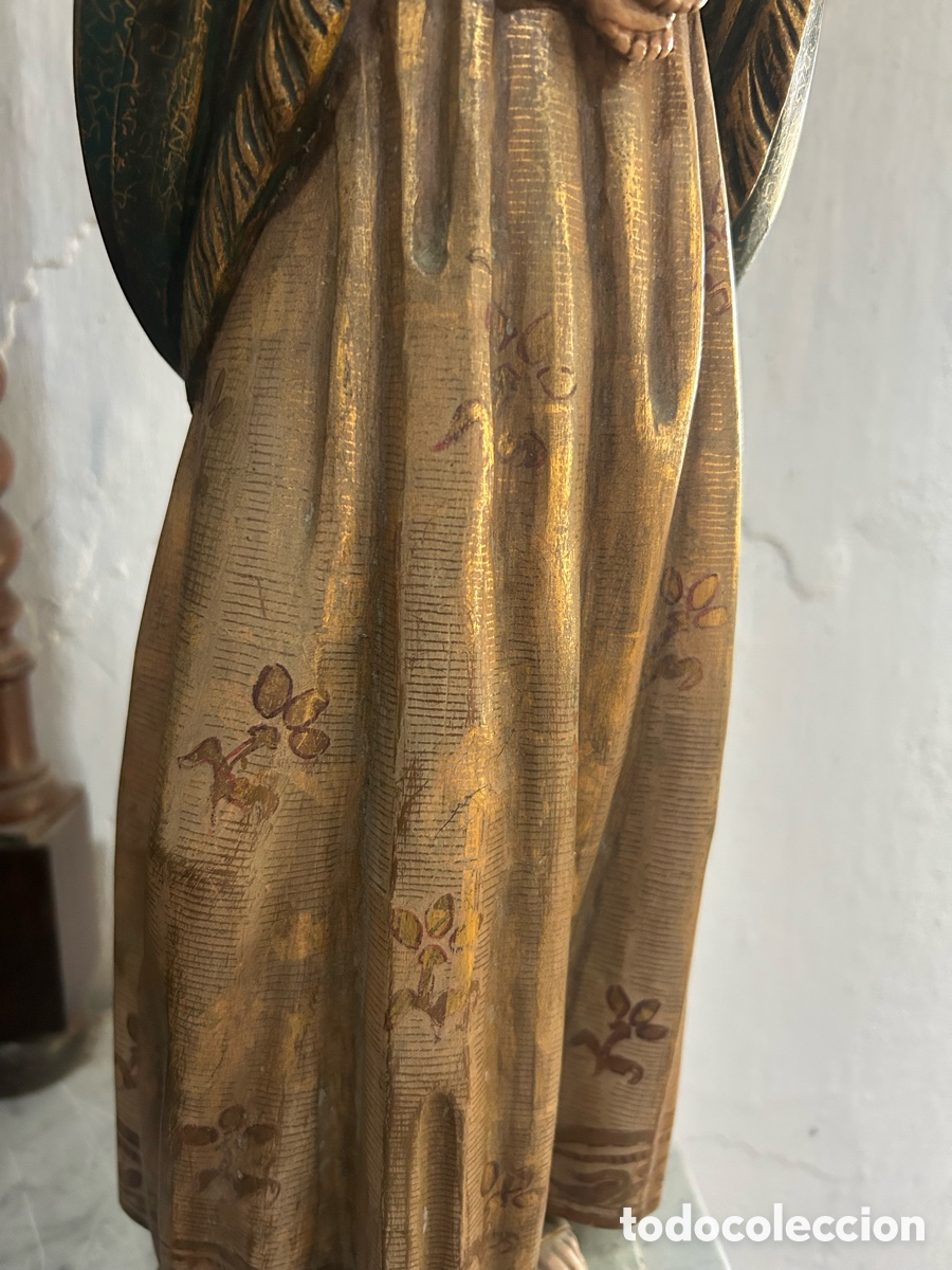 Arte: Talla madera Virgen con ni&ntilde;o - Foto 6