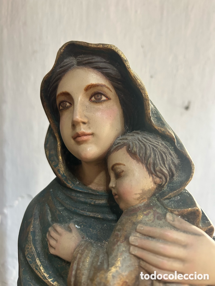 Arte: Talla madera Virgen con ni&ntilde;o - Foto 8
