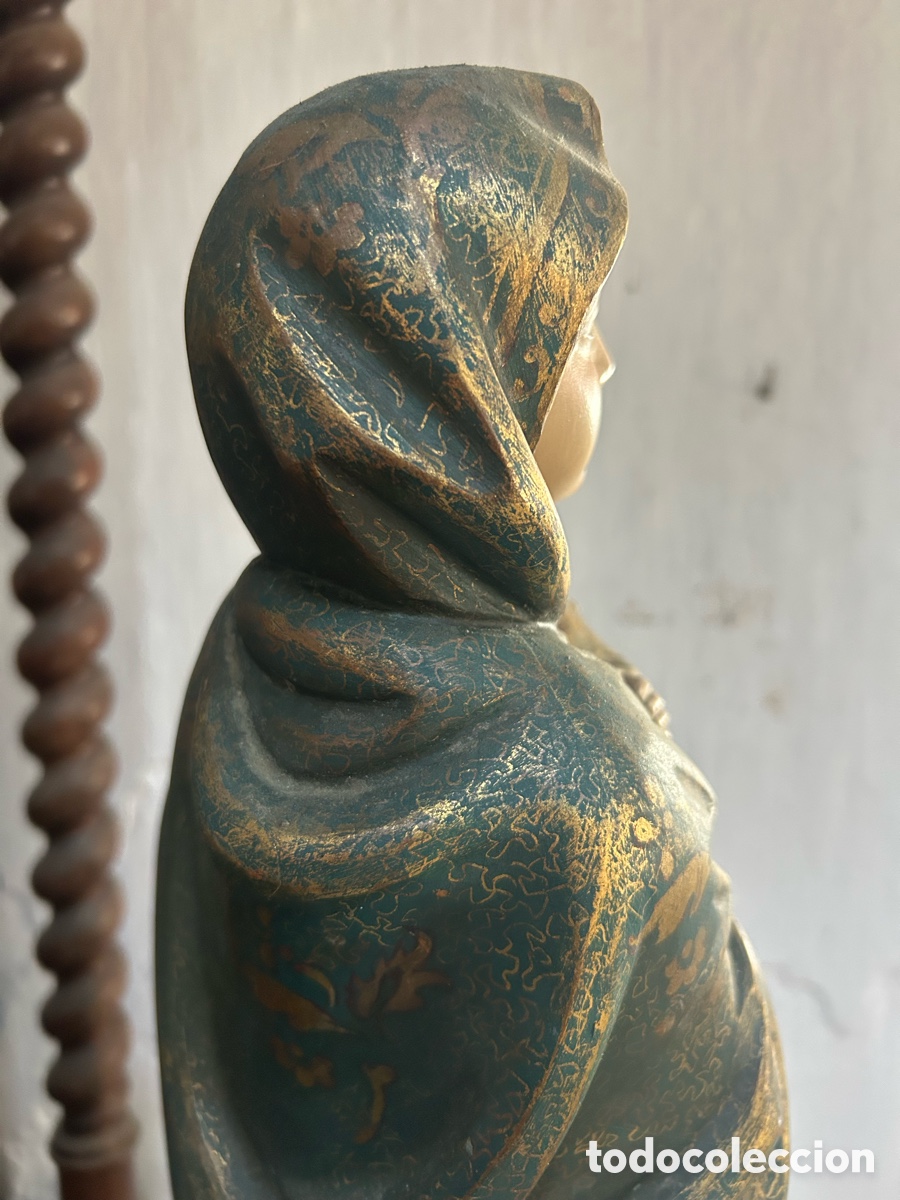 Arte: Talla madera Virgen con ni&ntilde;o - Foto 11