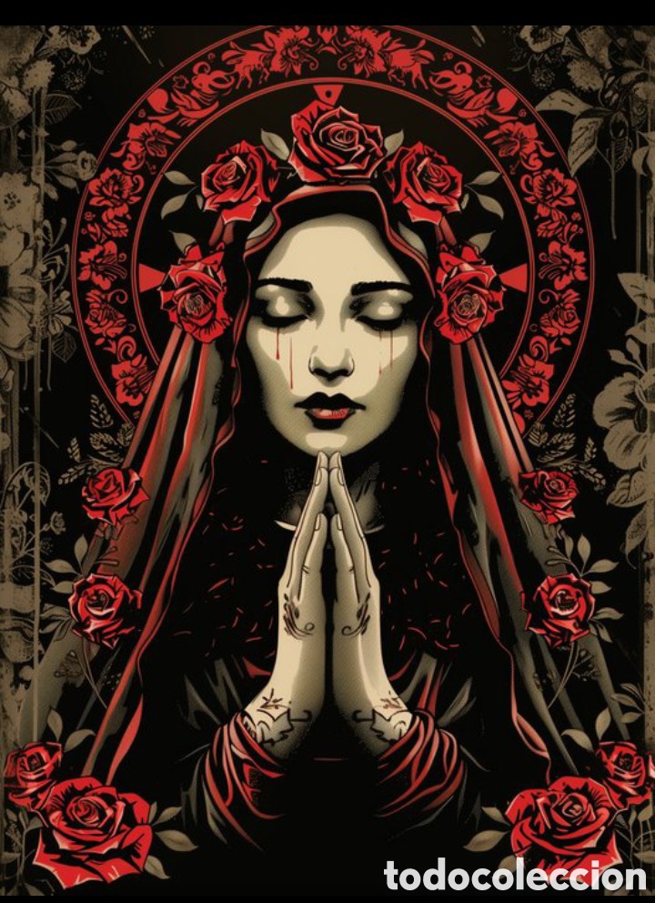 Arte: Red rose Maddona Pray XL