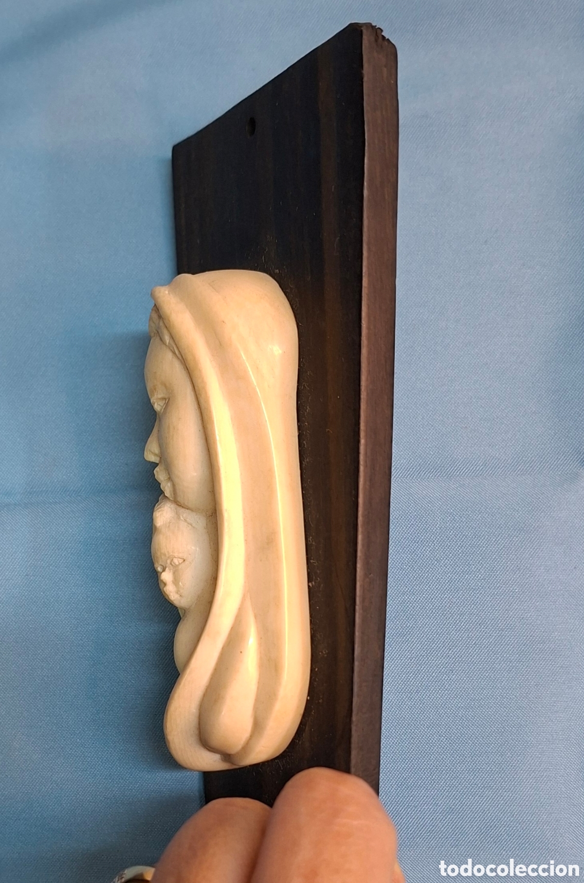 Arte: Virgen tallada a mano con base de &eacute;bano - Foto 7
