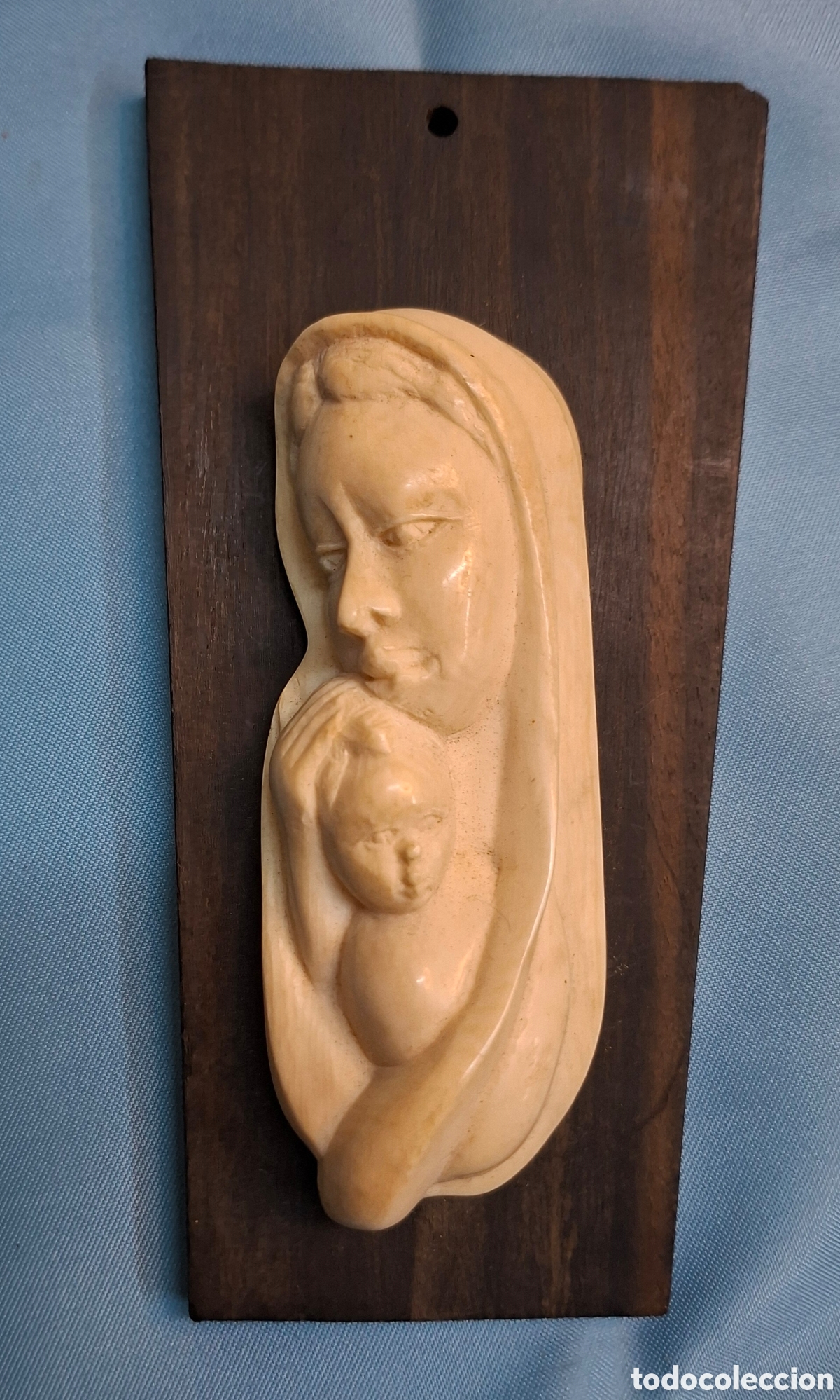 Arte: Virgen tallada a mano con base de &eacute;bano - Foto 11