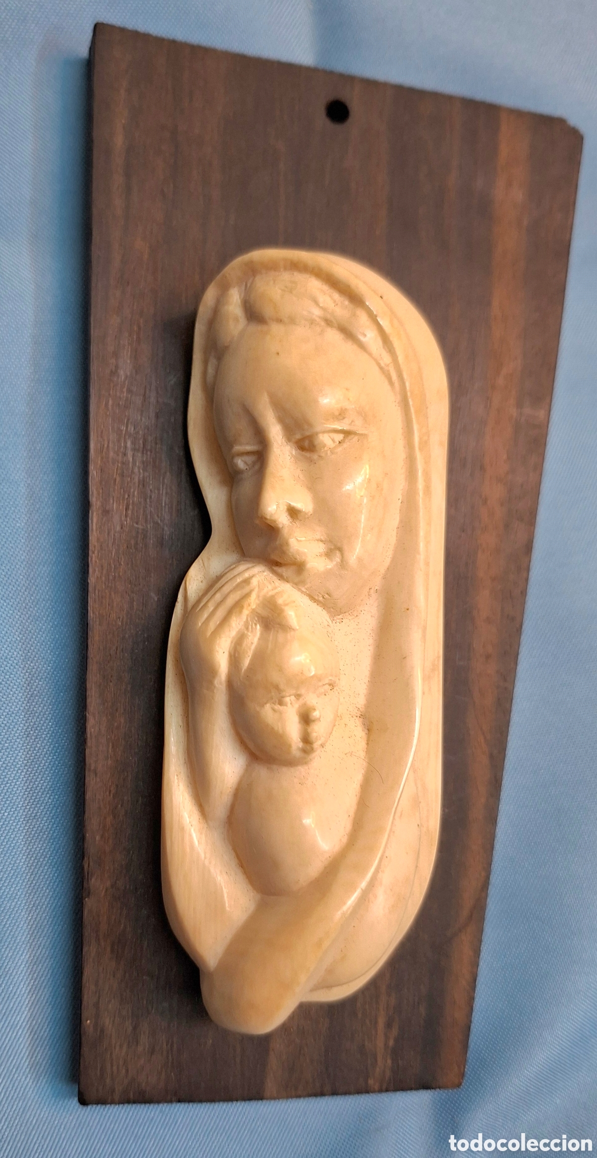 Arte: Virgen tallada a mano con base de &eacute;bano - Foto 12