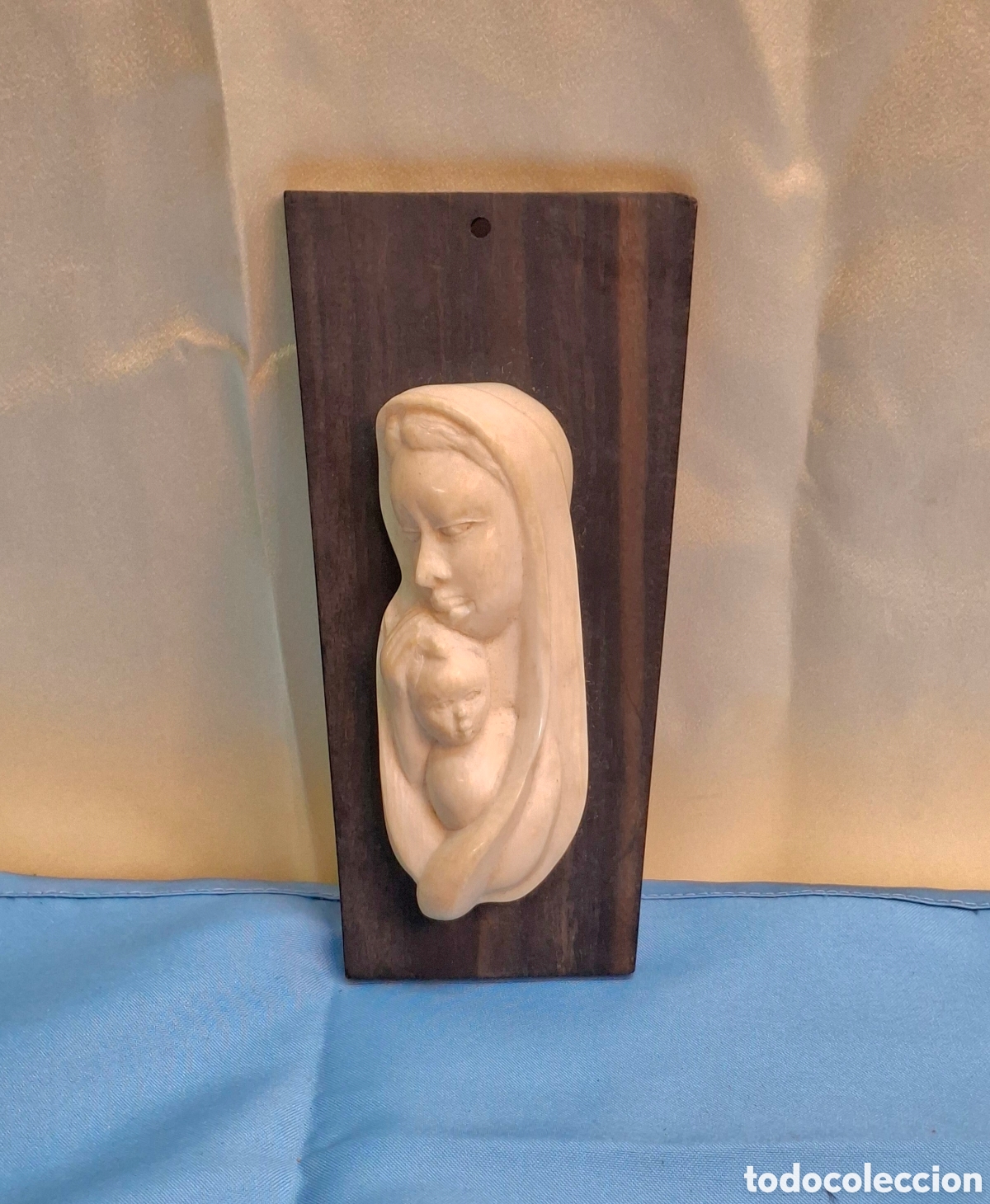 Arte: Virgen tallada a mano con base de &eacute;bano - Foto 16