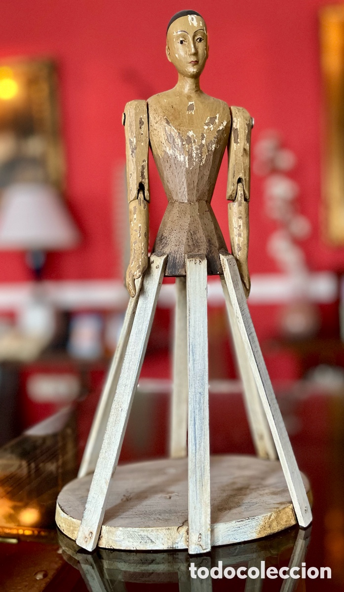 Arte: Virgen de vestir madera tipo cap i pota