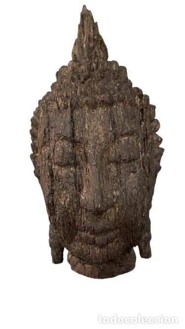 Arte: Escultura de Buda de madera tallada - Foto 3