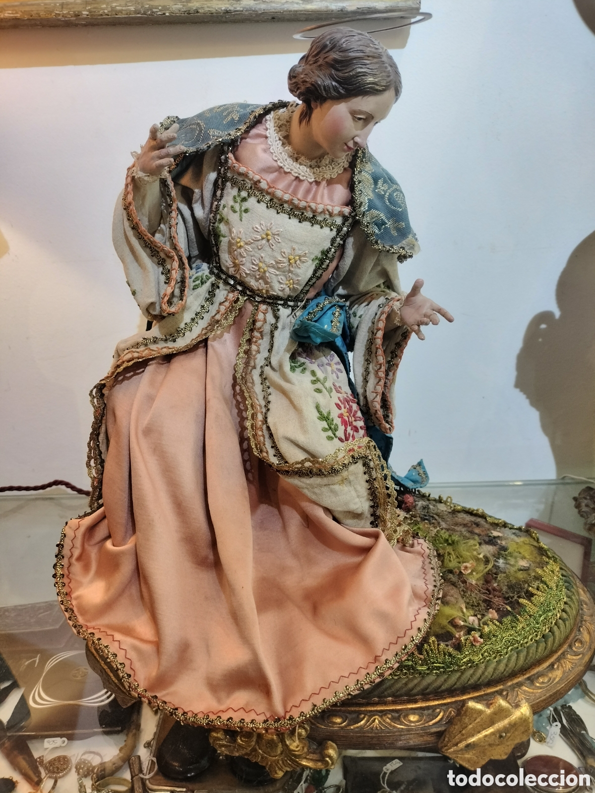 Art: Virgen Napolitana de gran tama&ntilde;o y detalle, S. XIX.