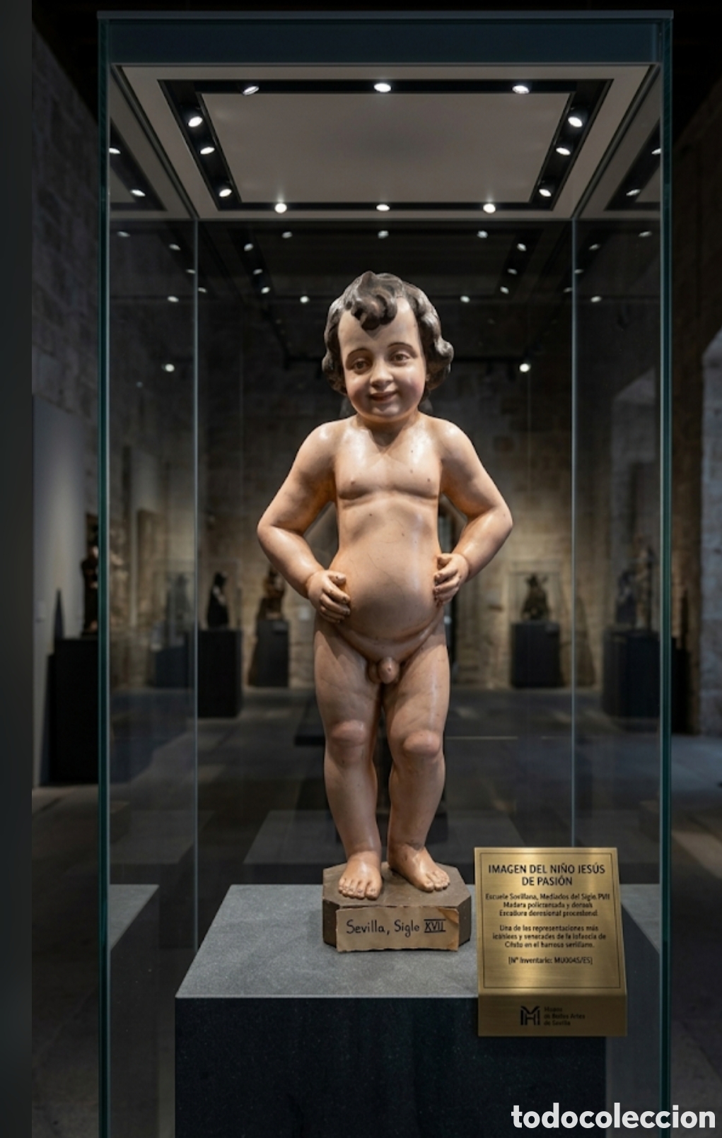 Arte: Espectacular Escultura del Ni&ntilde;o Jes&uacute;s de Pasi&oacute;n &ndash; Escuela Sevillana S. XVII &ndash; Madera Policromada, 67