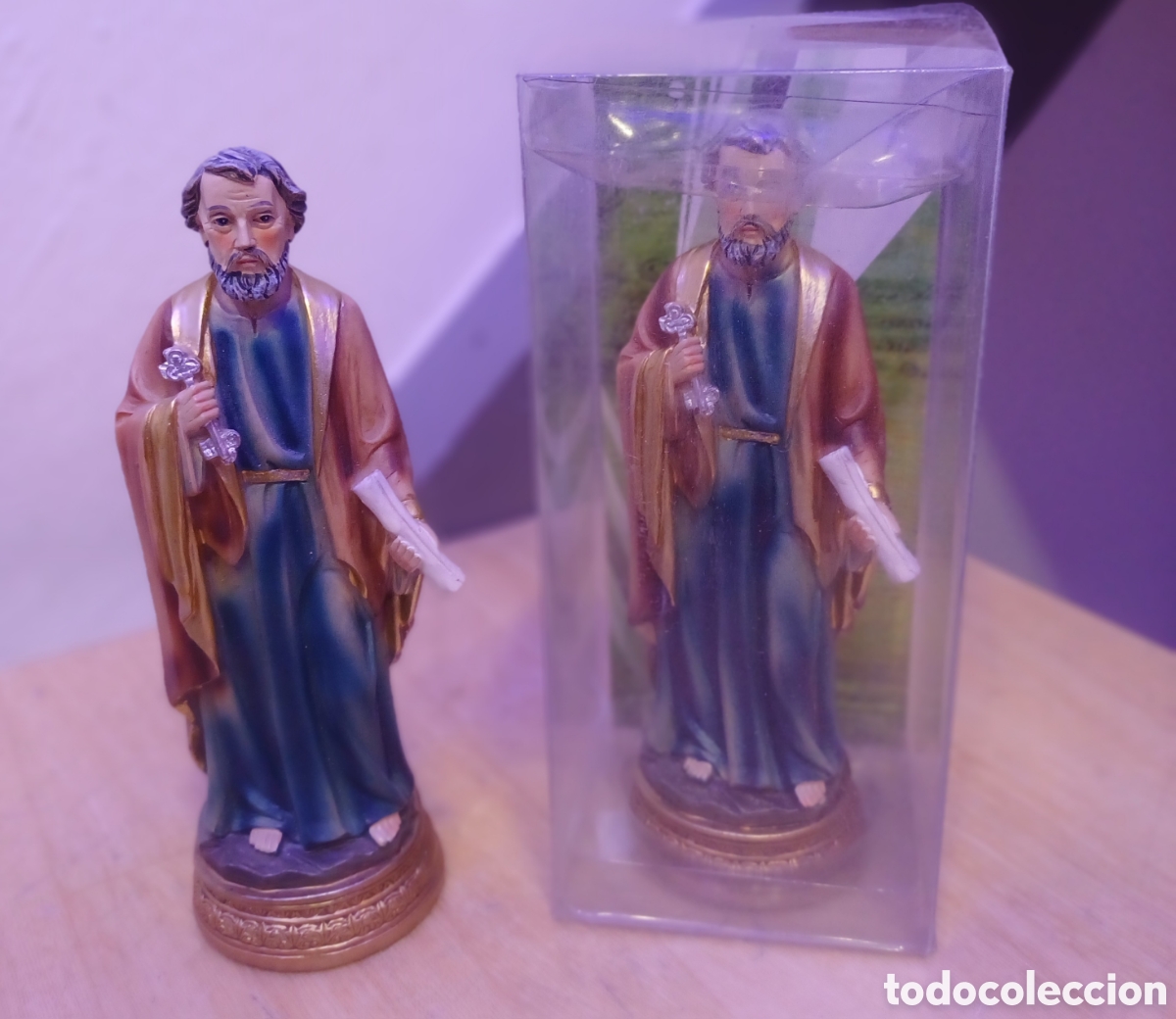 Arte: 2 IMAGENES SAN PEDRO 14 CM NUEVOS