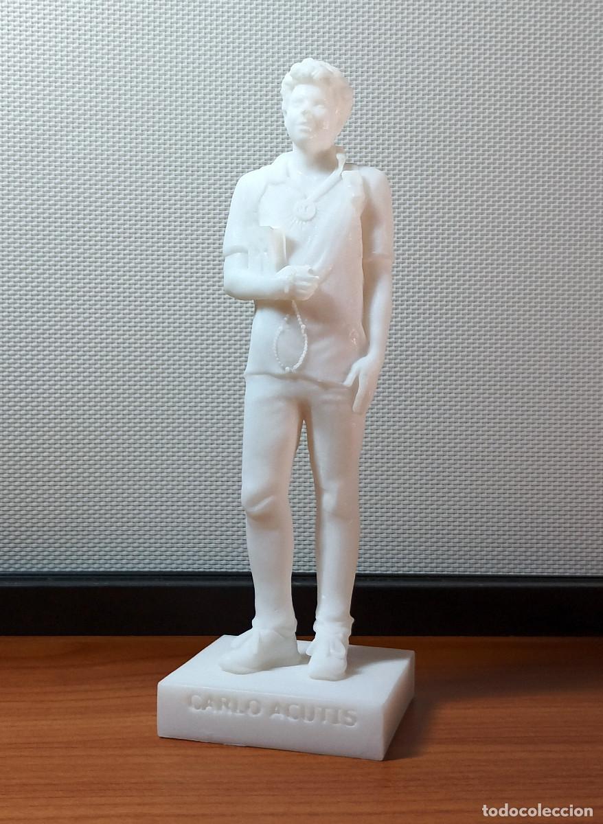 Arte: Figura de San Carlo Acutis - Marmolina - 15 cm