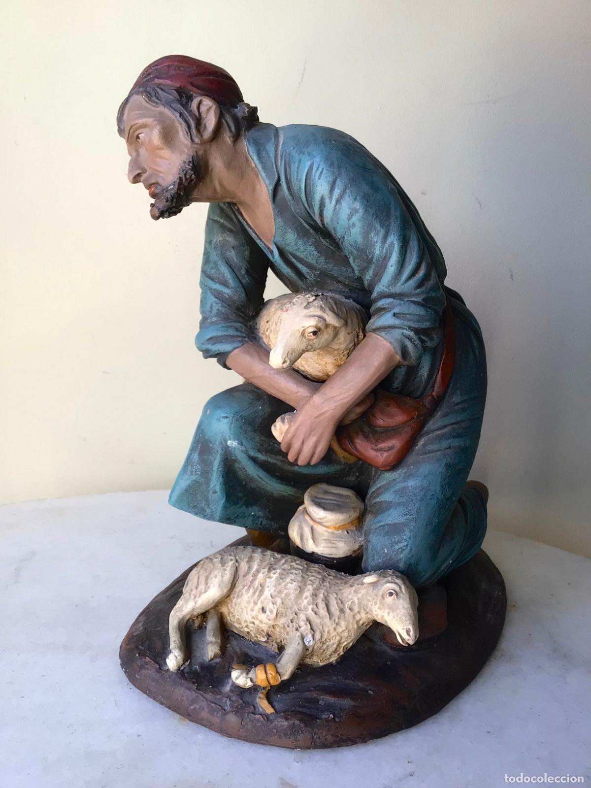 Arte: ANTIGUO GRUPO ESCULTORICO PARA BELEN. GRAN TAMA&Ntilde;O , SELLO DE ORTIGAS ,