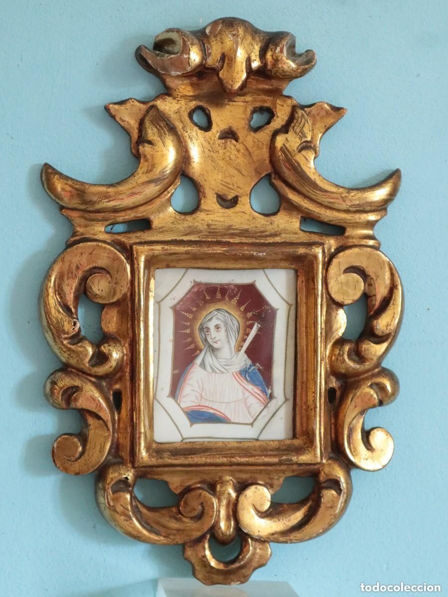 Arte: Virgen Dolorosa. Miniatura. Temple sobre vitela. Flandes, siglo XVII. Mide 11,5 x 9 cm.