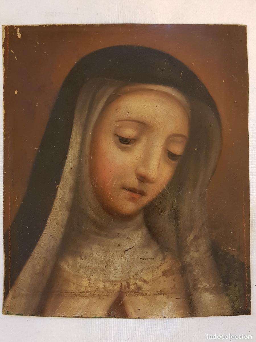 Arte: &Oacute;leo sobre cobre de Santa Teresa de Jes&uacute;s. Siglo XVIII