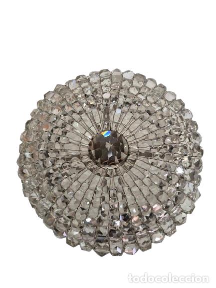 Arte: L&aacute;mpara de Techo, Plaf&oacute;n - Lagrimas de Cristal - Vintage - Di&aacute;metro 40 cm