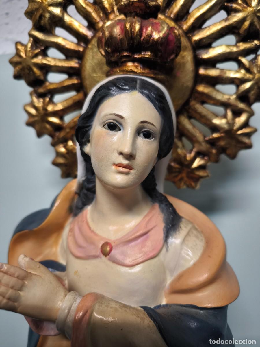 Arte: INMACULADA CONCEPCION REALIZADA EN ESTUCO. - Foto 5