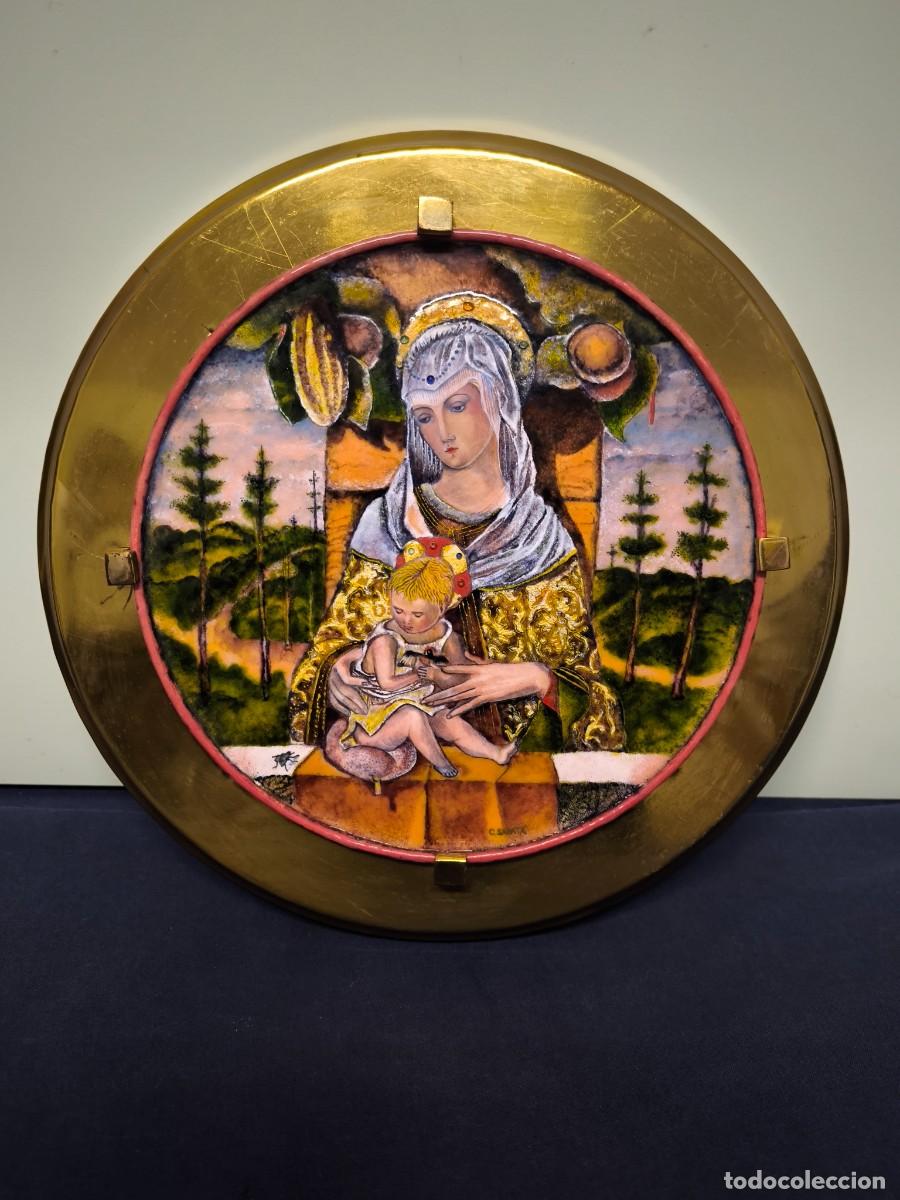 Arte: GRAN ESMALTE RELIGIOSO FIRMADO POR C.SABATE