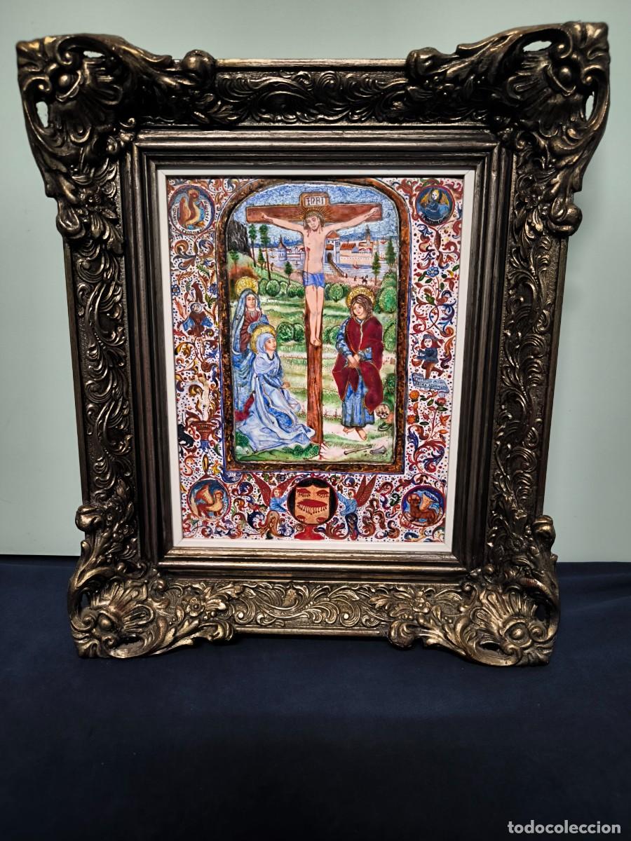 Arte: GRAN ESMALTE RELIGIOSO FIRMADO .