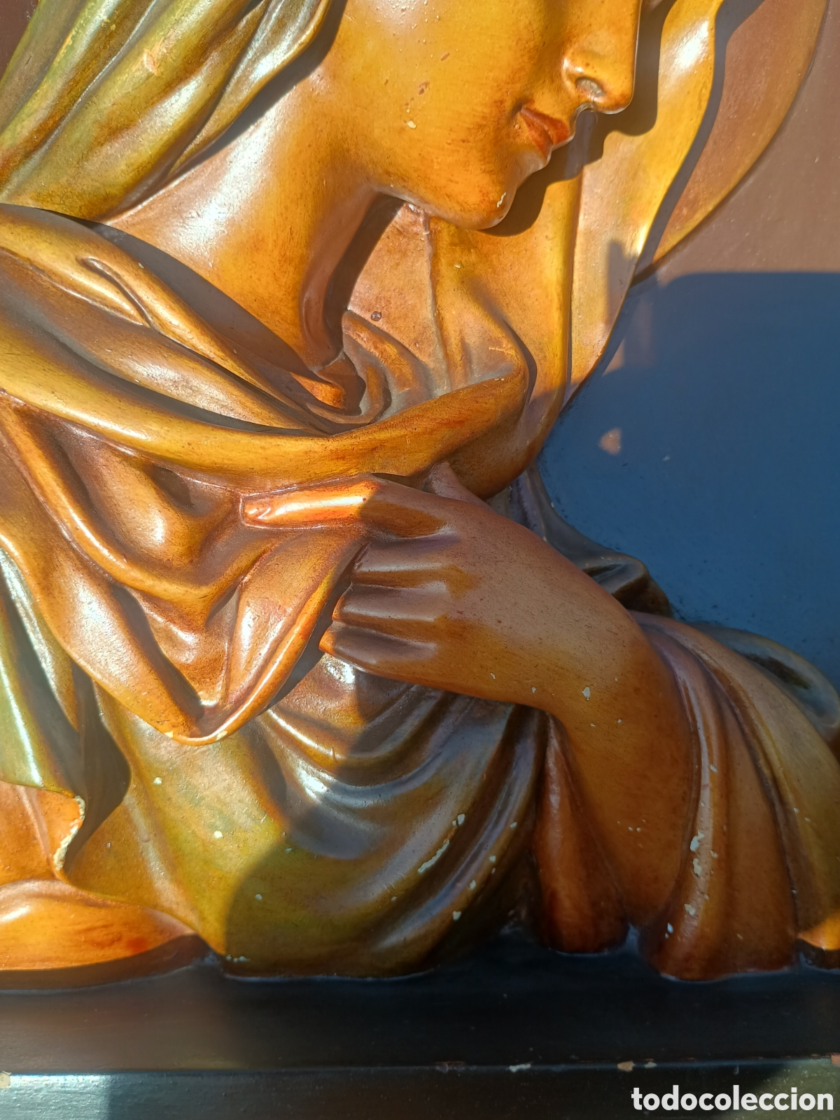 Arte: Virgen relieve firmado - Foto 4