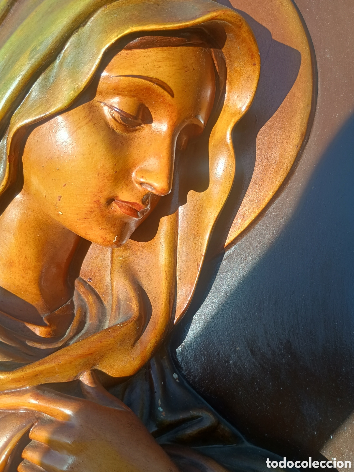 Arte: Virgen relieve firmado - Foto 9