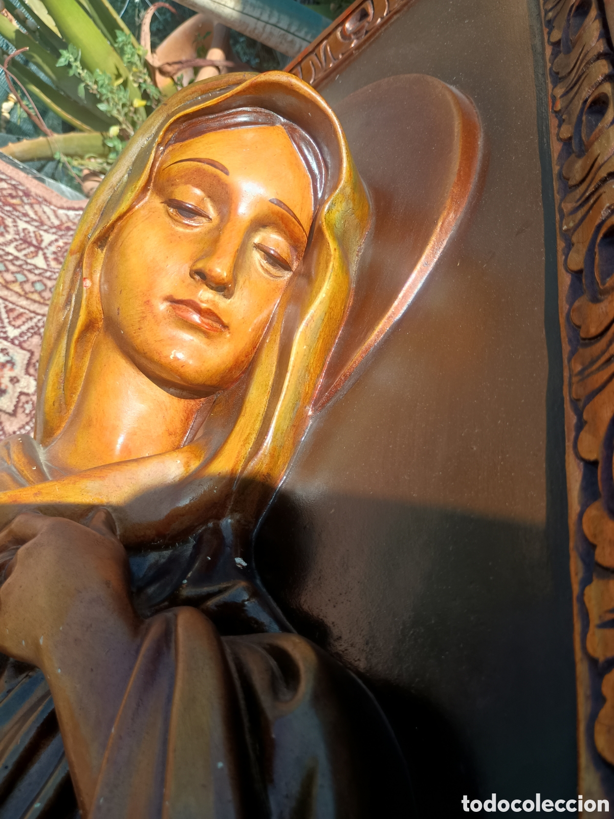 Arte: Virgen relieve firmado - Foto 15