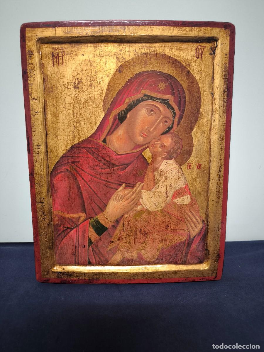 Arte: ICONO RELIGIOSO ORTODOXO REALIZADO EN MADERA.