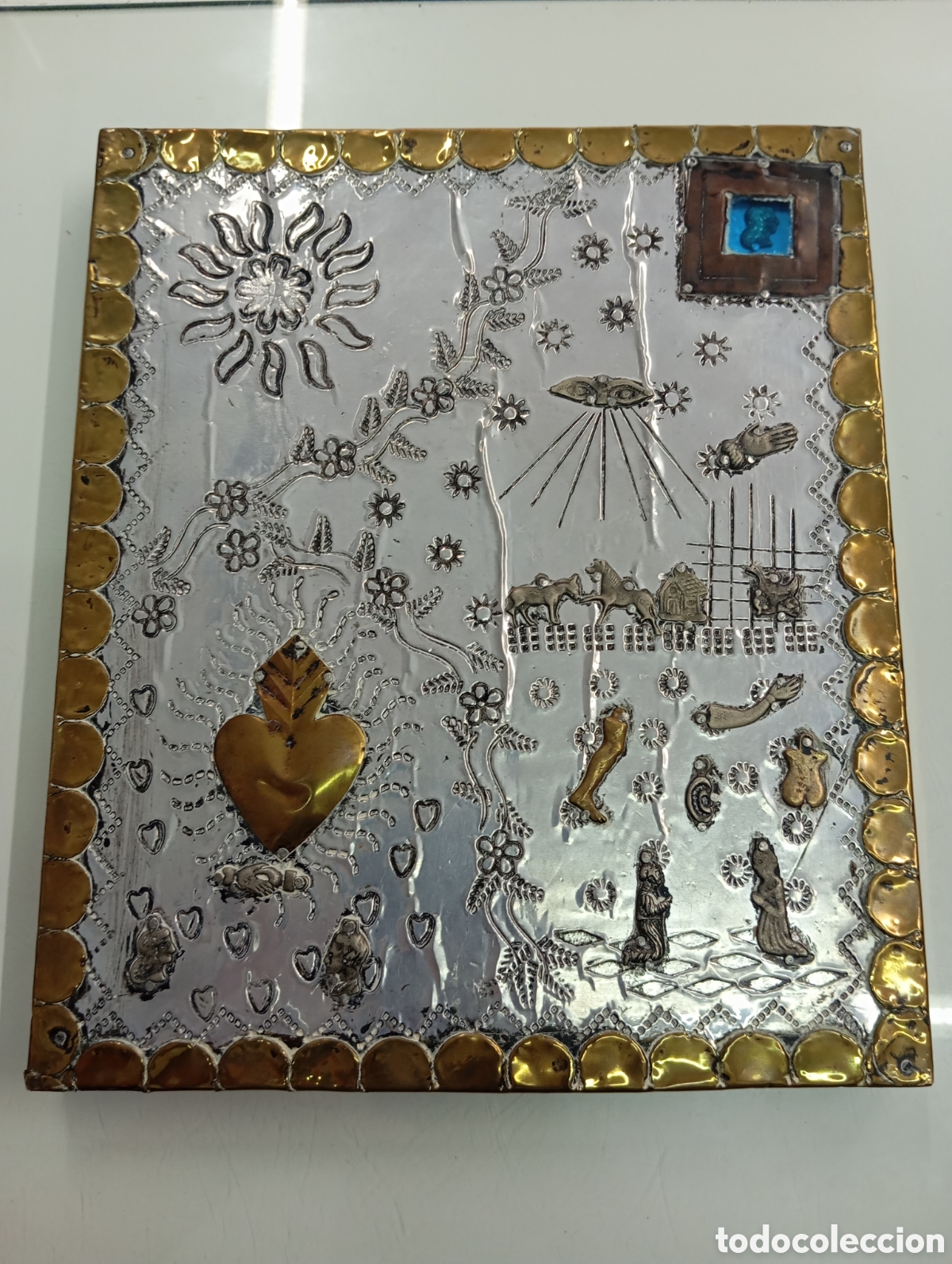 Arte: Magn&iacute;fico Retablo de Milagros Mexicano Atribuido Carlos I&ntilde;igo Robles (1951-2005) Arte Popular Exvoto