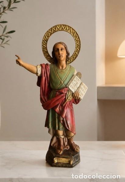 Arte: SAN PANCRACIO , ESTUCO POLICROMADO , 41 CM