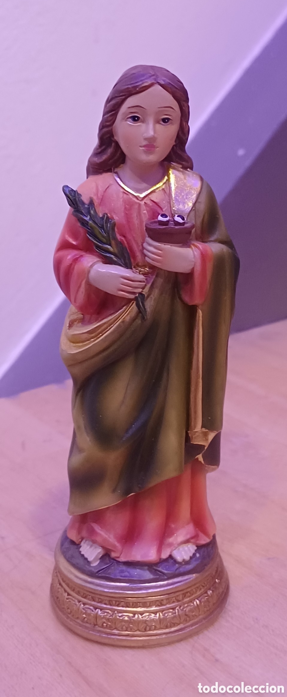 Arte: SANTA LUCIA 13 CM NUEVA
