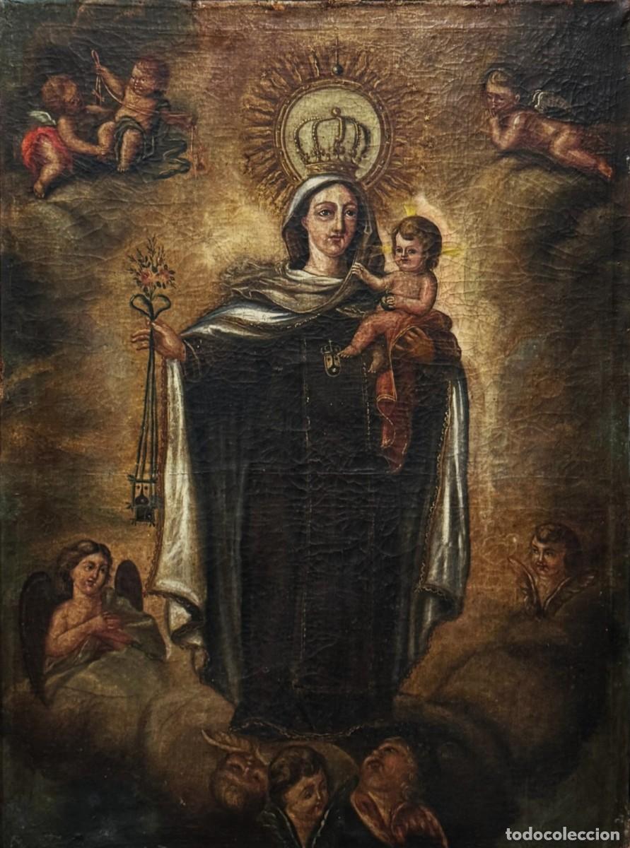 Arte: virgen del carmen antigua s. xvii