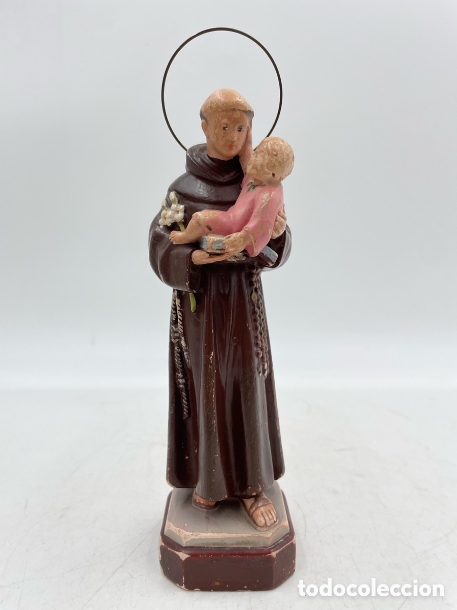 Arte: Antigua Figura Religiosa San Antonio Talleres El Ornato. Olot.
