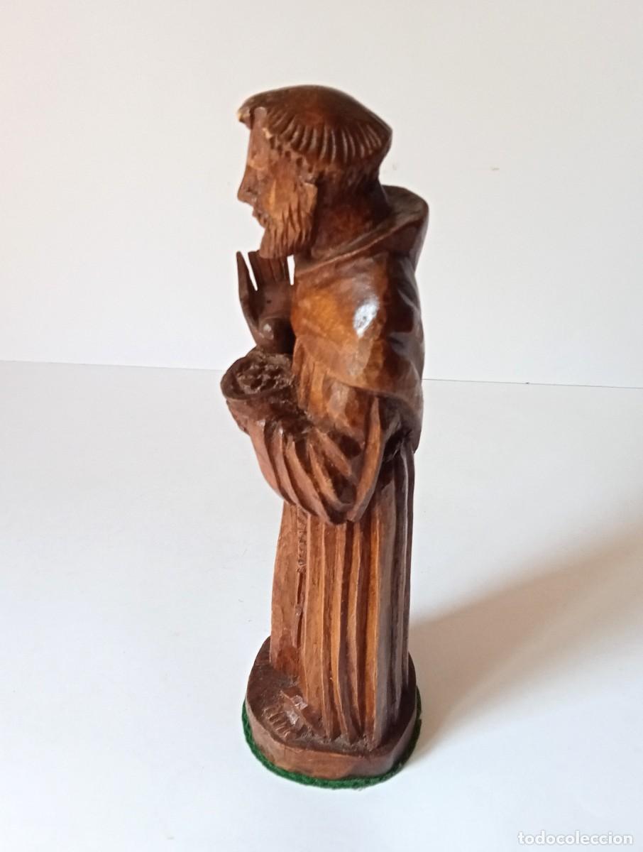 Arte: SANTO de MADERA TALLADA con PEANA - Foto 6