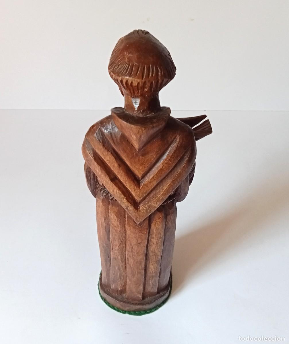 Arte: SANTO de MADERA TALLADA con PEANA - Foto 9