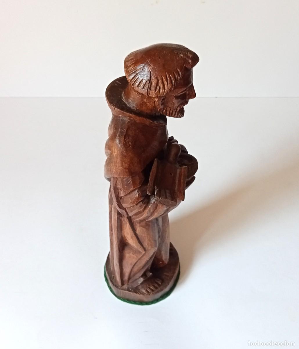 Arte: SANTO de MADERA TALLADA con PEANA - Foto 11