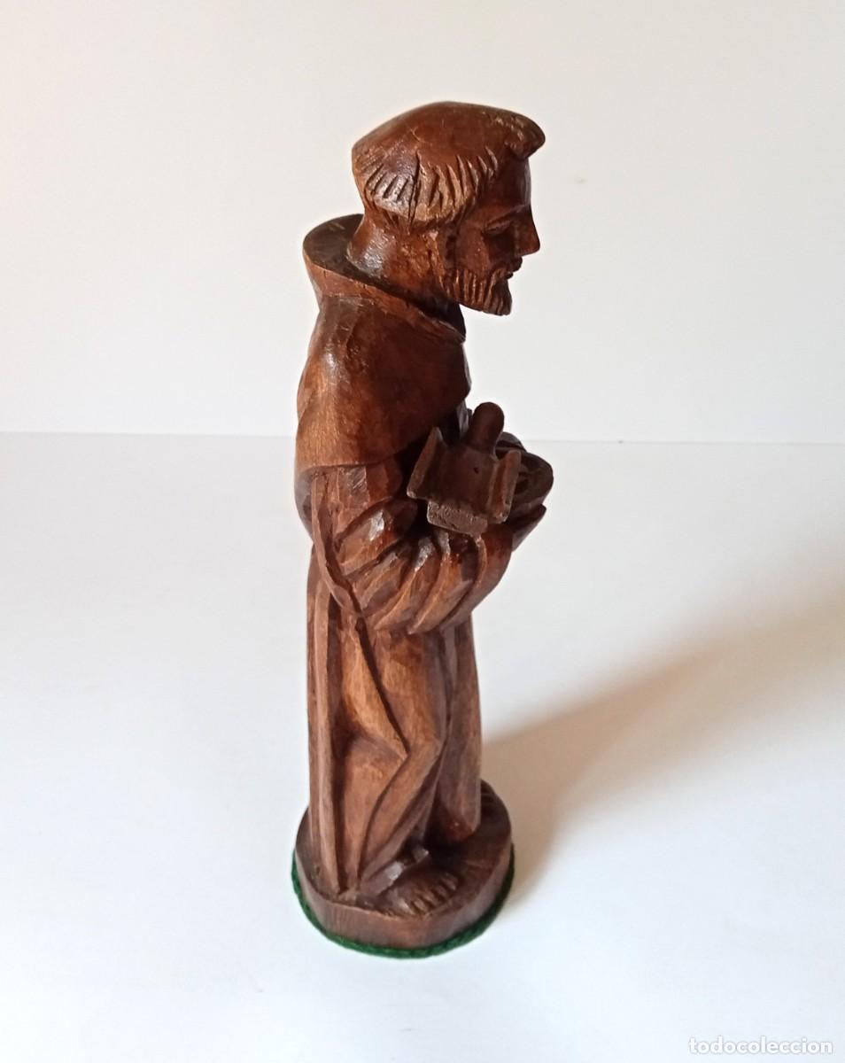 Arte: SANTO de MADERA TALLADA con PEANA - Foto 13