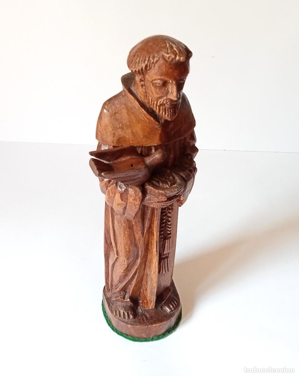 Arte: SANTO de MADERA TALLADA con PEANA - Foto 7