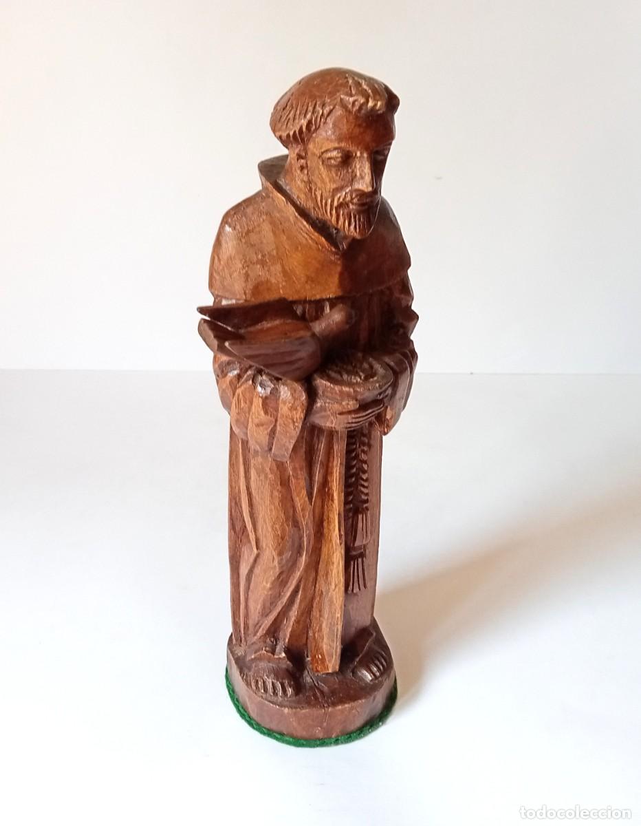 Arte: SANTO de MADERA TALLADA con PEANA - Foto 14