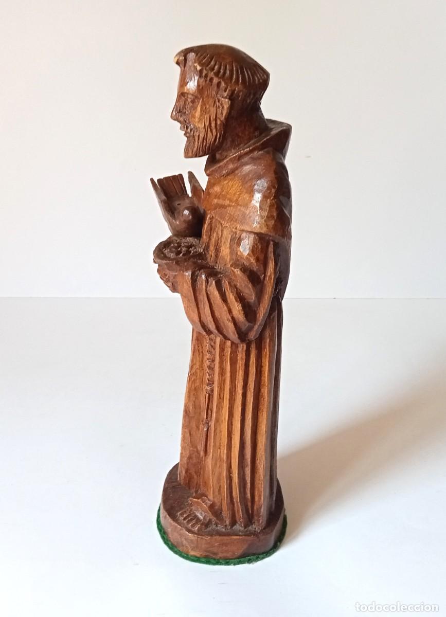 Arte: SANTO de MADERA TALLADA con PEANA - Foto 15