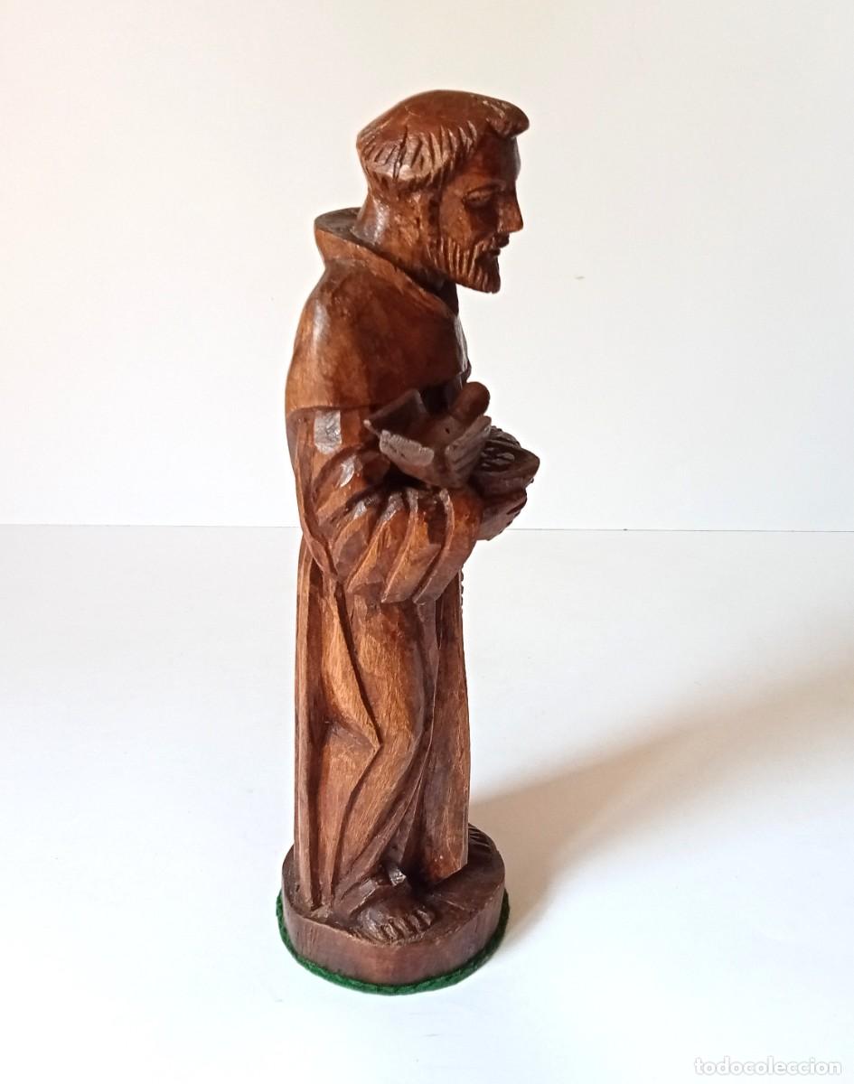 Arte: SANTO de MADERA TALLADA con PEANA - Foto 17