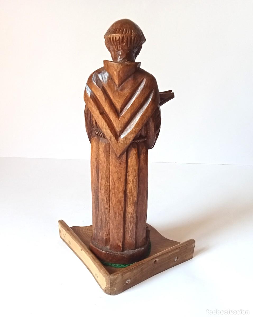 Arte: SANTO de MADERA TALLADA con PEANA - Foto 18