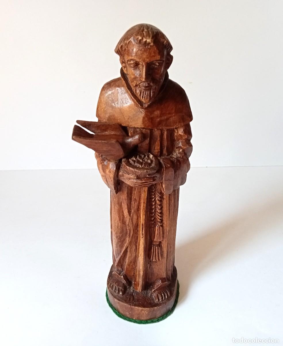Arte: SANTO de MADERA TALLADA con PEANA - Foto 19
