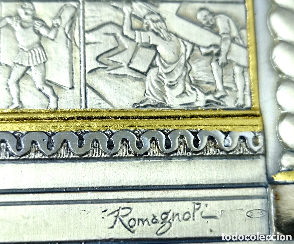 Arte: ICONO DE JESUCRISTO EN PLATA Y MADERA - Foto 2