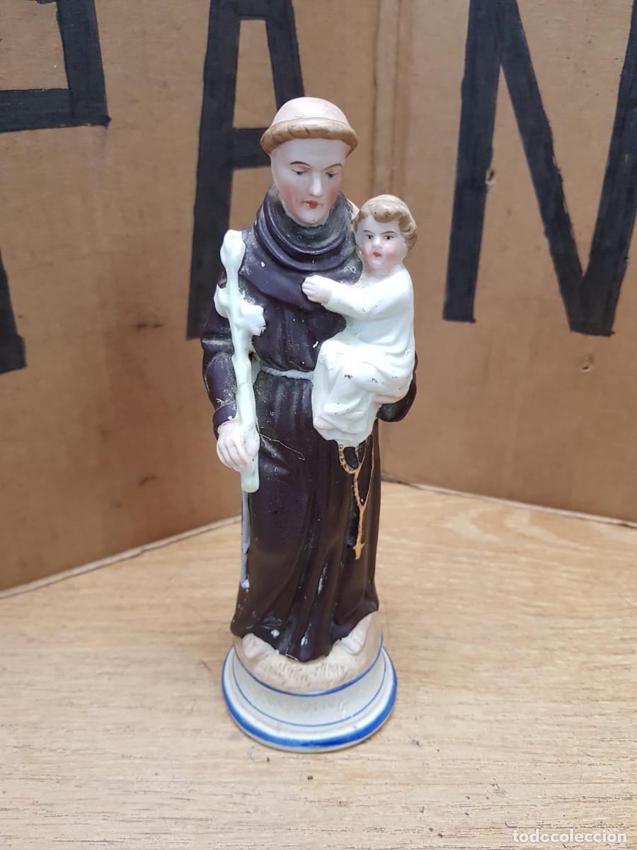 Arte: ANTIGUA ESTATUA DE SAN ANTONIO DE PADUA-PORCELANA