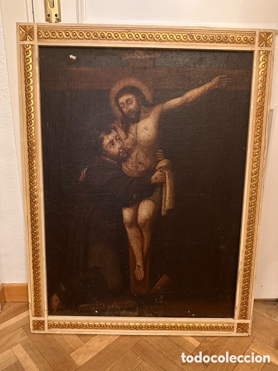 Arte: Antiguo &oacute;leo religioso siglo XVIII