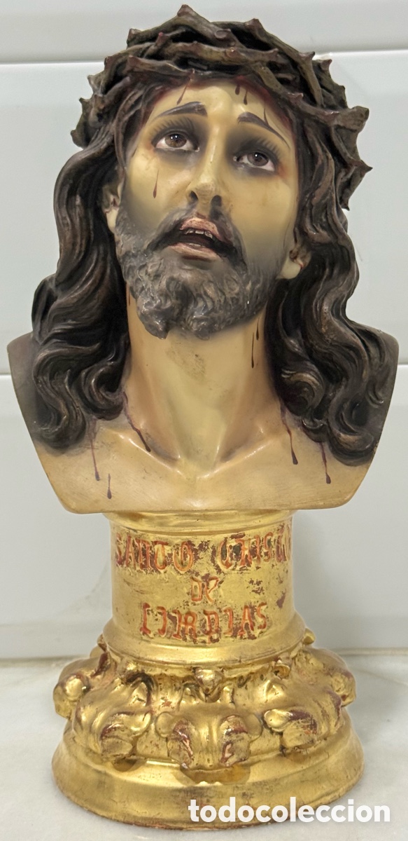 Arte: ANTIGUO SANTO CRISTO DE LIMPIAS OLOT CALIDAD ORO