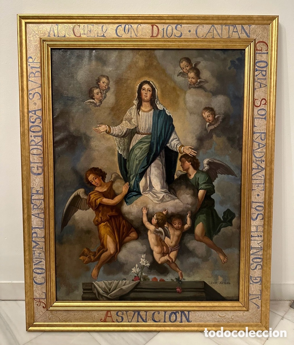 Arte: Lienzo original de la Asunci&oacute;n de Cantillana