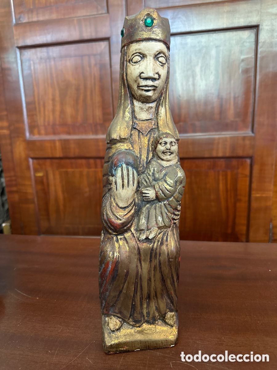 Arte: PRECIOSA VIRGEN DE ESCAYOLA ESTILO ROM&Aacute;NICO .