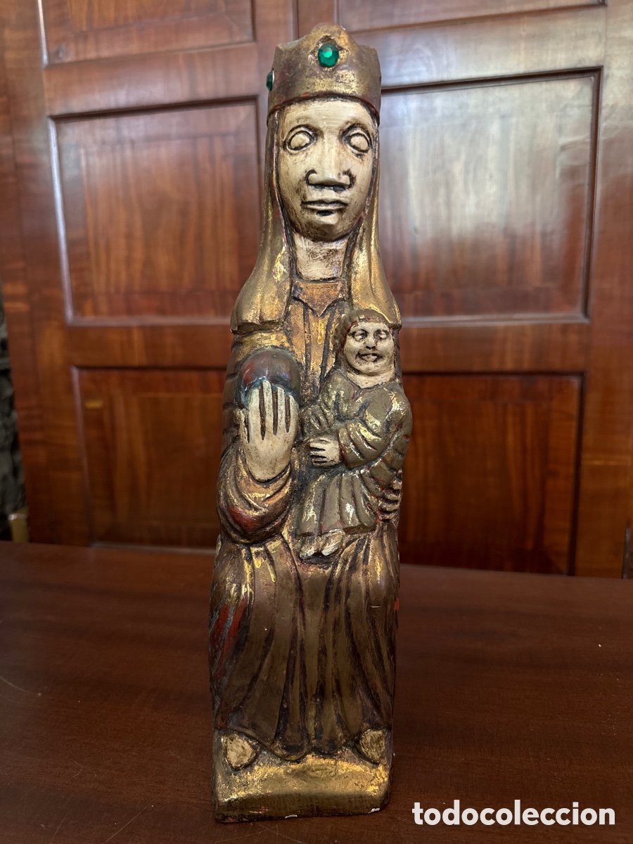 Arte: PRECIOSA VIRGEN DE ESCAYOLA ESTILO ROM&Aacute;NICO .