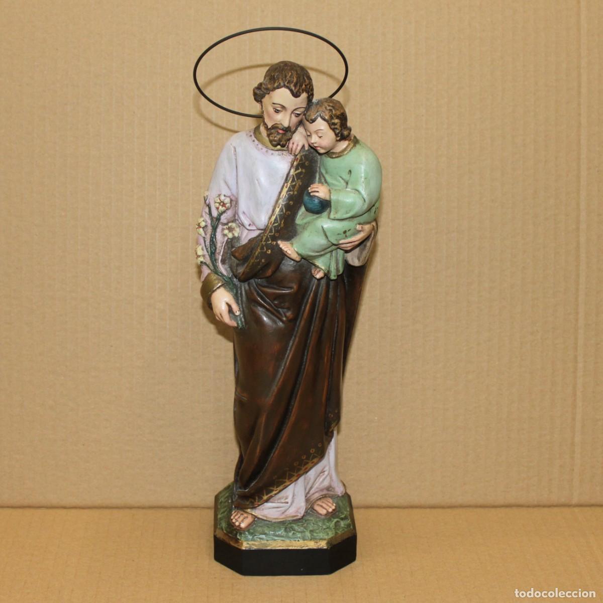 Arte: Figura de San Antonio con ni&ntilde;o. El arte cristiano. Olot