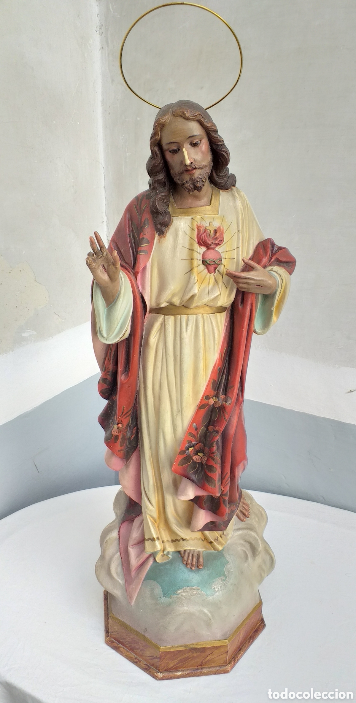 Arte: Imagen religiosa Sagrado Coraz&oacute;n de Jes&uacute;s. Dimosa